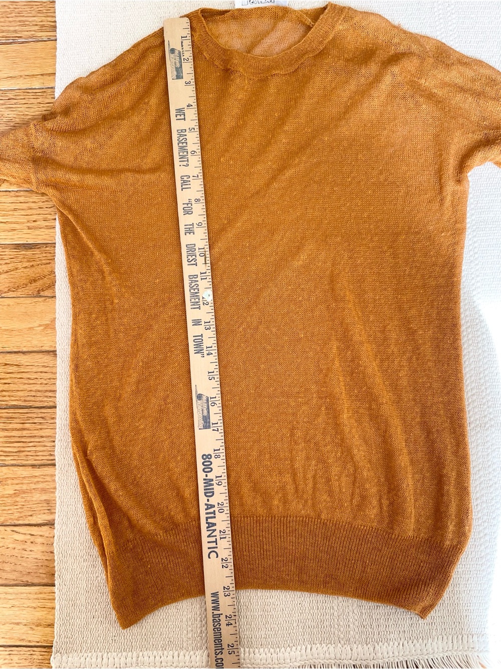 Jil Sander Orange Sheer Knit Long Sleeve Top - Picture 7 of 7